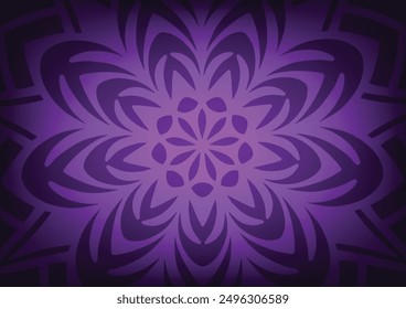 Purple abstract line pattern flower background. vector illustration.