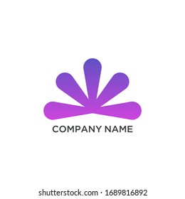 Purple Abstract Logo Company Vector Illustration Logo Template