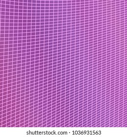 Purple abstract modern grid background - vector graphic design from curved angular lines in grid