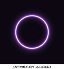 purple abstract neon circle glowing in the dark. design element for poster, banner, advertisement, print.neon illustration - Powered by Shutterstock - Get 15% off with code: PIKWIZARD15