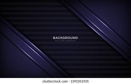 Purple abstract overlap background with stripe geometric pattern. Modern technology concept. Vector illustration.