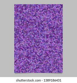 Purple abstract rounded square mosaic pattern brochure background
