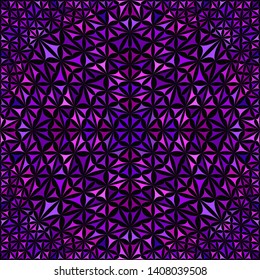 Purple abstract seamless curved triangle kaleidoscope pattern wallpaper - tribal vector background graphic design