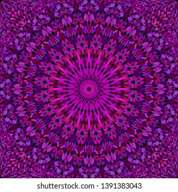 Purple abstract seamless floral mosaic mandala pattern background - geometrical vector graphic design