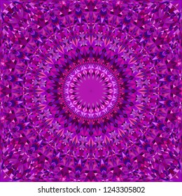 Purple abstract seamless triangle mosaic kaleidoscope mandala pattern wallpaper - ethnic vector background design