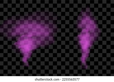 Purple abstract shape, halftone. Vector creative neon purple shapes design