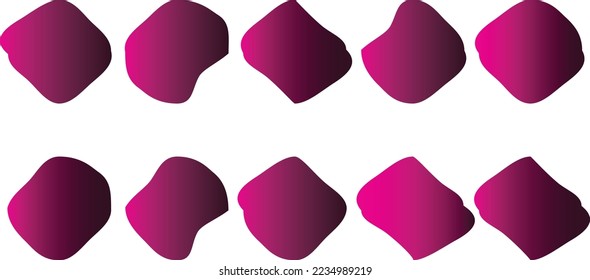 purple abstract shapes against white background
