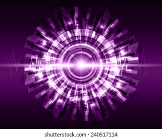 Purple Abstract Technology background for computer graphic website and internet. Light