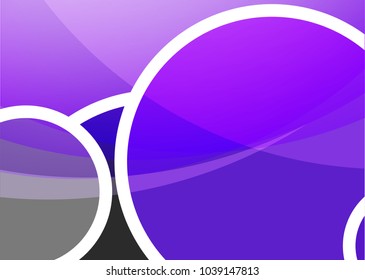 Purple abstract template for card or banner. Metal Background with waves and reflections. Business background, silver, illustration. Illustration of abstract background with a metallic element