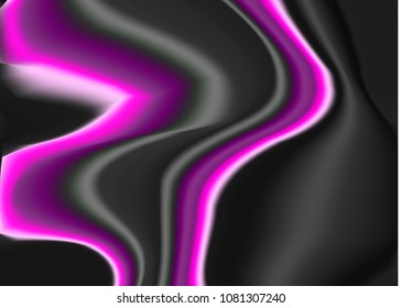 Purple abstract template for card or banner. Metal Background with waves and reflections. Business background, silver, illustration. Illustration of abstract background with a metallic element