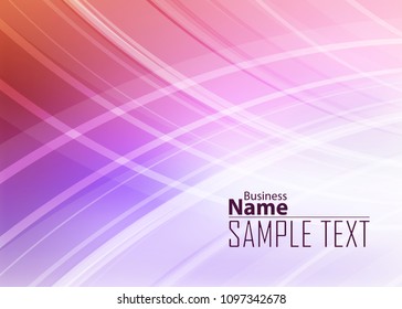 Purple abstract template for card or banner. Metal Background with waves and reflections. Business background, silver, illustration. Illustration of abstract background with a metallic element