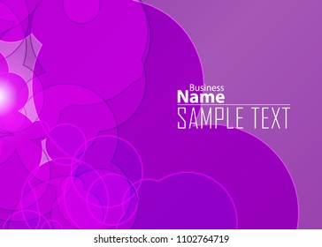 Purple abstract template for card or banner. Metal Background with waves and reflections. Business background, silver, illustration. Illustration of abstract background with a metallic element
