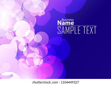 Purple abstract template for card or banner. Metal Background with waves and reflections. Business background, silver, illustration. Illustration of abstract background with a metallic element