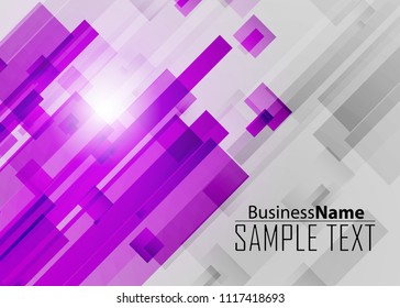 Purple abstract template for card or banner. Metal Background with waves and reflections. Business background, silver, illustration. Illustration of abstract background with a metallic element