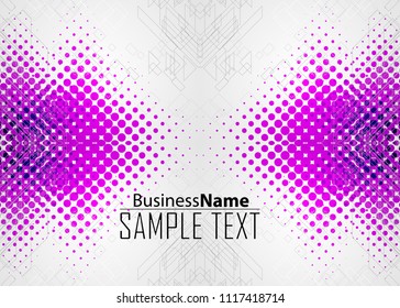 Purple abstract template for card or banner. Metal Background with waves and reflections. Business background, silver, illustration. Illustration of abstract background with a metallic element