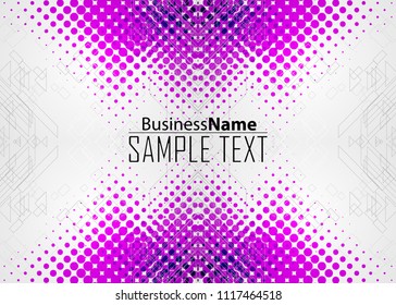 Purple abstract template for card or banner. Metal Background with waves and reflections. Business background, silver, illustration. Illustration of abstract background with a metallic element