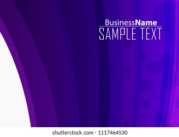 Purple abstract template for card or banner. Metal Background with waves and reflections. Business background, silver, illustration. Illustration of abstract background with a metallic element