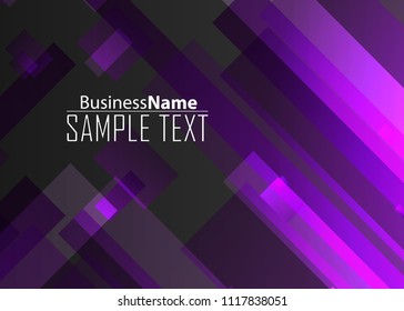 Purple abstract template for card or banner. Metal Background with waves and reflections. Business background, silver, illustration. Illustration of abstract background with a metallic element