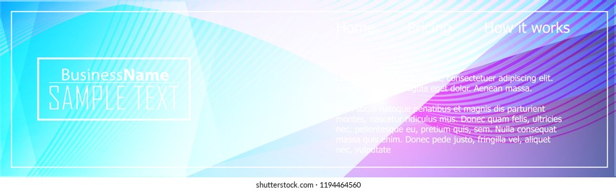 Purple abstract template for card or banner. Metal Background with waves and reflections. Business background, silver, illustration. Illustration of abstract background with a metallic element