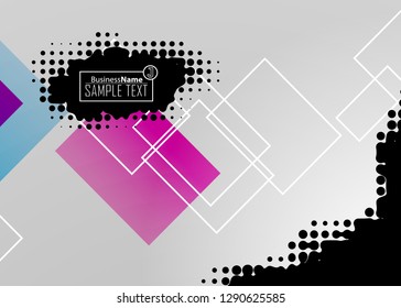 Purple abstract template for card or banner. Metal Background with waves and reflections. Business background, silver, illustration. Illustration of abstract background with a metallic element