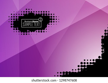 Purple abstract template for card or banner. Metal Background with waves and reflections. Business background, silver, illustration. Illustration of abstract background with a metallic element