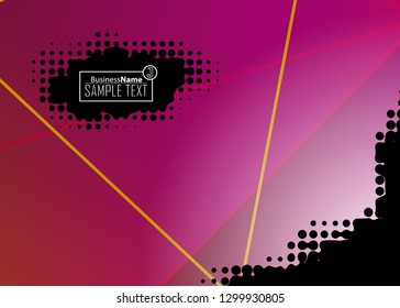 Purple abstract template for card or banner. Metal Background with waves and reflections. Business background, silver, illustration. Illustration of abstract background with a metallic element
