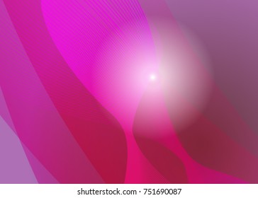 Purple abstract template for card or banner. Metal Background with waves and reflections. Business background, silver, illustration. Illustration of abstract background with a metallic element