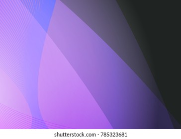 Purple abstract template for card or banner. Metal Background with waves and reflections. Business background, silver, illustration. Illustration of abstract background with a metallic element