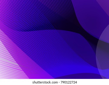 Purple abstract template for card or banner. Metal Background with waves and reflections. Business background, silver, illustration. Illustration of abstract background with a metallic element