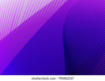 Purple abstract template for card or banner. Metal Background with waves and reflections. Business background, silver, illustration. Illustration of abstract background with a metallic element