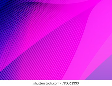 Purple abstract template for card or banner. Metal Background with waves and reflections. Business background, silver, illustration. Illustration of abstract background with a metallic element