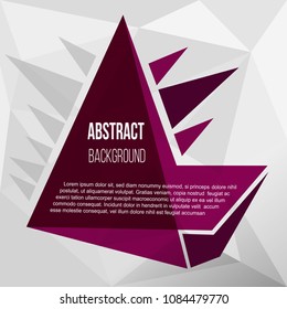 purple abstract triangle background for text
