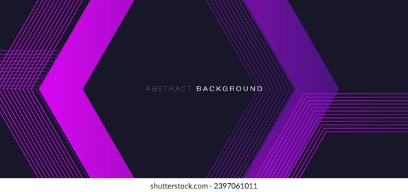 Purple abstract triangle geometric lines futuristic digital high-technology background. Trendy minimal geometry banner. Vector illustration