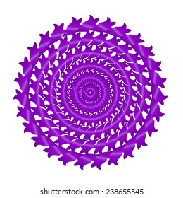 Purple Abstract vector floral ornament