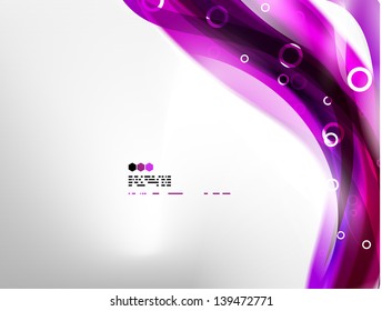 Purple abstract vector wave background