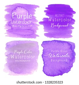 Purple abstract watercolor background. Vector illustration.