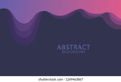Purple abstract wave background. Gradient fluid shape composition multicolor effect. Flat background vector.