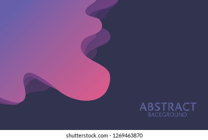 Purple abstract wave background. Gradient fluid shape composition multicolor effect. Flat background vector.