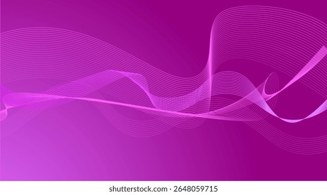 Purple Abstract Wave Background – Smooth Gradient Lines
