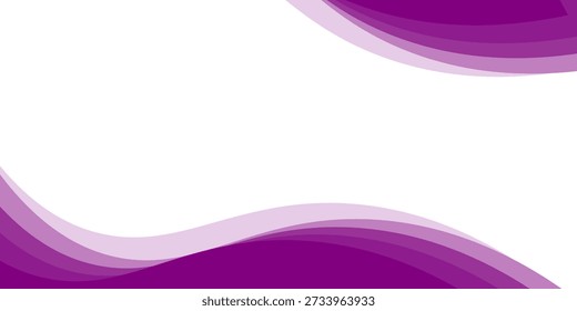 Purple abstract wave background with smooth curves and gradient layers