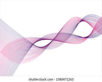 Purple abstract wave design element.