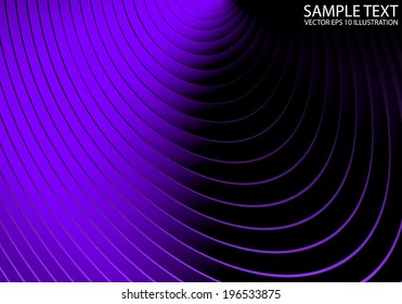 Purple abstract waves background template - Purple shades abstract vector background illustration