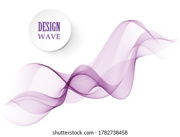Purple abstract wavy design element. Abstract wave background.