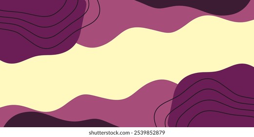 purple aesthetic background with wave pattern. design for banner, greeting card, poster.