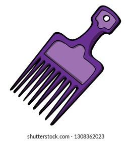 Purple Afro Pick