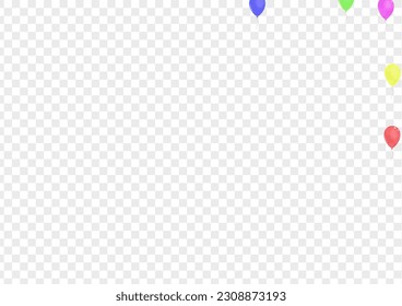 Purple Air Background Transparent Vector. Ballon Celebrate Design. Red Streamers. Pink Helium. Toy Festival Card.