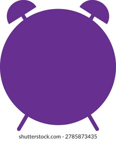Purple alarm clock with two symmetrical bells