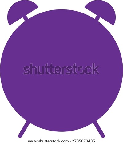 Purple alarm clock with two symmetrical bells