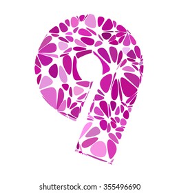 Purple Alphabet Cell Number Style