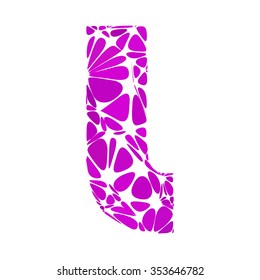 Purple Alphabet Cell Style, Creative Design Templates